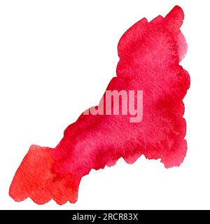 Clip art per macchie e pennelli ad acquerello Foto Stock