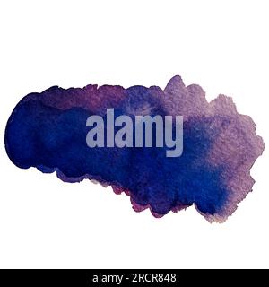 Clip art per macchie e pennelli ad acquerello Foto Stock