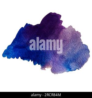Clip art per macchie e pennelli ad acquerello Foto Stock