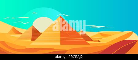 splendida scena con punti di riferimento nel concetto di viaggio durante le vacanze estive Illustrazione Vettoriale