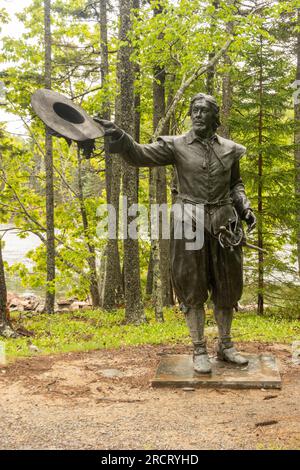 Saint Croix Island, sito storico internazionale a Calais, Maine Foto Stock