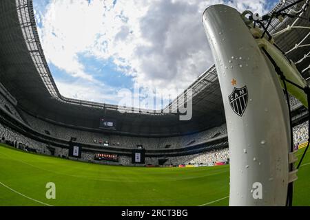 Belo Horizonte, Brasile. 16 luglio 2023. Vista generale dello stadio Arena MRV, prima della partita amichevole Atletico Mineiro Legends, all'Arena MRV, a Belo Horizonte il 16 luglio. Foto: Gledston Tavares/DiaEsportivo/Alamy Live News Credit: DiaEsportivo/Alamy Live News Foto Stock