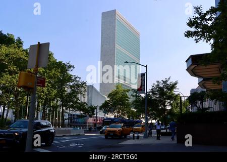 Sede e sede del Segretariato delle Nazioni Unite a New York, Stati Uniti Foto Stock