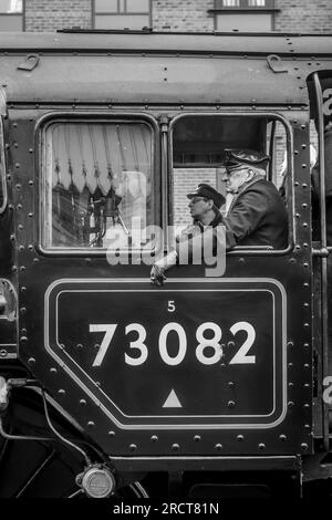 BR 'Class 5' 4-6-0 No. 73082 'Camelot', Loughborough, Great Central Railway, Leicestershire Foto Stock