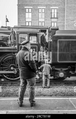 BR 'Class 5' 4-6-0 No. 73082 'Camelot', Loughborough, Great Central Railway, Leicestershire Foto Stock