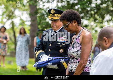 Cerimonia in onore della vita di George Washington Dugan, l'unico uomo nero di Concord ad arruolarsi nella guerra civile. Foto Stock