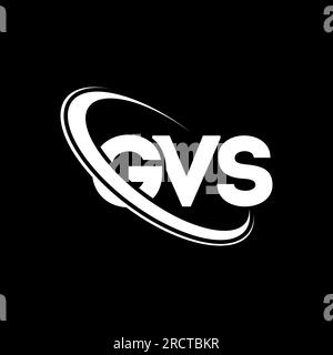Logo GVS. Lettera GVS. Logo GVS Letter. Logo GVS con logo circolare e monogramma maiuscolo. Tipografia GVS per la tecnologia, le aziende Illustrazione Vettoriale