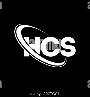 Logo HCS. Lettera HCS. Logo HCS Letter. Logo HCS con logo circolare e monogramma maiuscolo. Tipografia HCS per tecnologia, attività commerciali Illustrazione Vettoriale