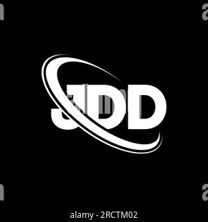 Logo JDD. Lettera JDD. Logo JDD Letter. Iniziali logo JDD associato a un logo con cerchio e monogramma maiuscolo. Tipografia JDD per tecnologia, affari Illustrazione Vettoriale