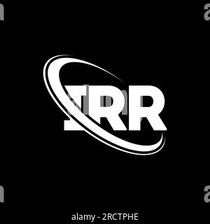 Logo IRR. Lettera IRR. Logo IRR Letter. Iniziali logo IRR associato a un logo con cerchio e monogramma maiuscolo. Tipografia IRR per tecnologia, attività commerciali Illustrazione Vettoriale