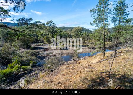 Pozzo d'acqua stagionale sul fiume Severn, sezione Broadwater del Sundown National Park, Queensland Australia Foto Stock