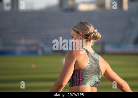 La campionessa europea di giavellotto del 2023, Elina Tzengko, Volos, Grecia. 8 luglio 2023 Foto Stock