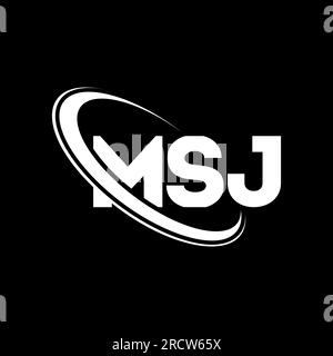 Logo MSJ. MSJ Letter. Logo MSJ Letter. Iniziali logo MSJ associato a un logo con cerchio e monogramma maiuscolo. Tipografia MSJ per tecnologia, attività commerciali Illustrazione Vettoriale