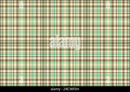Texture di sfondo senza cuciture in tartan vettoriale con motivo a quadri in tessuto nei colori chiaro e arancione. Illustrazione Vettoriale