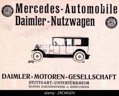 Pubblicità, automobili, automobili Mercedes, veicoli Daimler, Daimler Motor Company, ULTERIORI-DIRITTI-CLEARANCE-INFO-NON-DISPONIBILI Foto Stock