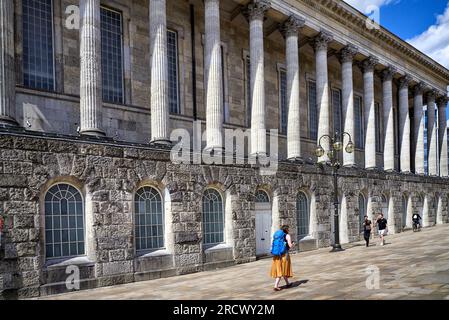 Dettaglio pilastro Municipio, Victoria Square, Birmingham, Inghilterra, Regno Unito, Edifici storici vittoriani Foto Stock