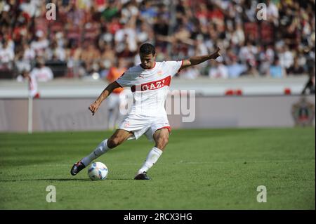 Khalid Boulahrouz Aktion Fußball Bundesliga VFB Stoccarda - Bayer 04 Leverkusen 0:1 AM 20.8.2011 Foto Stock