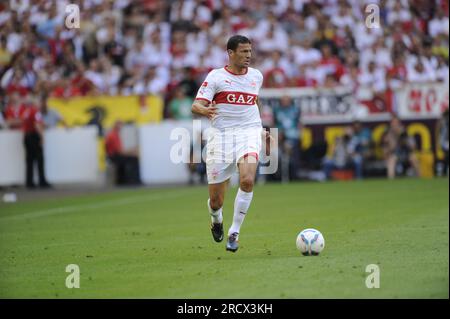 Khalid Boulahrouz Aktion Fußball Bundesliga VFB Stoccarda - Bayer 04 Leverkusen 0:1 AM 20.8.2011 Foto Stock