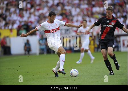 Khalid Boulahrouz Aktion Fußball Bundesliga VFB Stoccarda - Bayer 04 Leverkusen 0:1 AM 20.8.2011 Foto Stock