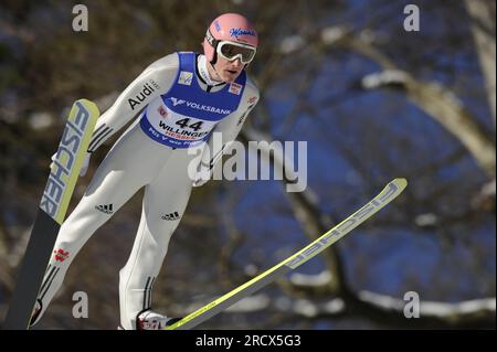Severin Freund Aktion Skispringen Welt Cup 30.1.2011 a Willingen Foto Stock