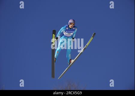 Martin SCHMITT Aktion Skispringen Welt Cup 30.1.2011 a Willingen Foto Stock