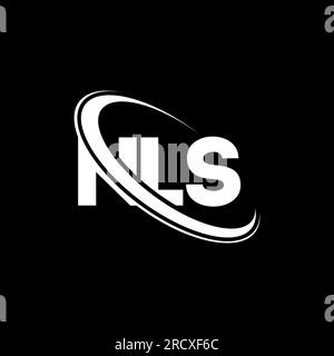 Logo NLS. Lettera NLS. Logo NLS Letter. Logo NLS con logo circolare e monogramma maiuscolo. Tipografia NLS per tecnologia, attività commerciali Illustrazione Vettoriale
