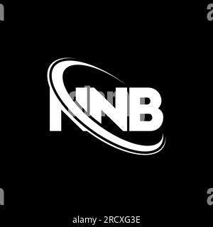 Logo NNB. Lettera NNB. Logo NNB Letter. Iniziali logo NNB collegato con cerchio e logo monogramma maiuscolo. Tipografia NNB per tecnologia, attività commerciali Illustrazione Vettoriale