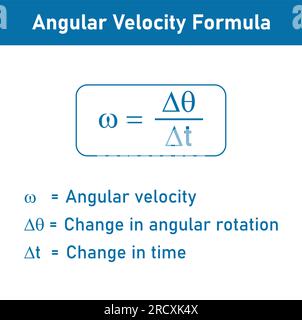 Formula della velocità angolare in fisica. Illustrazione vettoriale Illustrazione Vettoriale