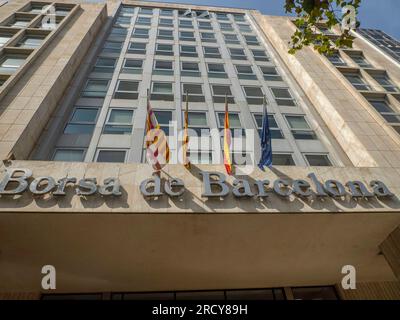 costruzione della borsa di barcellona bolsa spagna Foto Stock