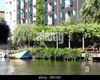 Canale di Amsterdam, Paesi Bassi Foto Stock