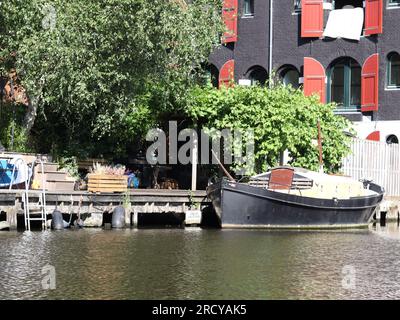 Canale di Amsterdam, Paesi Bassi Foto Stock