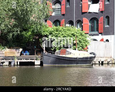 Canale di Amsterdam, Paesi Bassi Foto Stock