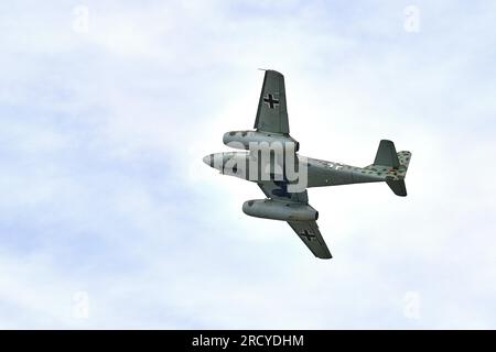 Un Messerschmitt me 262 è esposto al RIAT 2023 della RAF Fairford Foto Stock