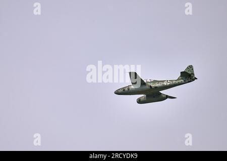 Un Messerschmitt me 262 è esposto al RIAT 2023 della RAF Fairford Foto Stock