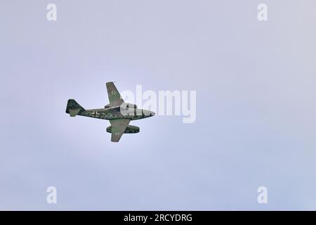 Un Messerschmitt me 262 è esposto al RIAT 2023 della RAF Fairford Foto Stock