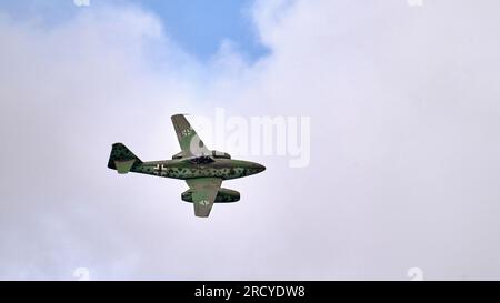 Un Messerschmitt me 262 è esposto al RIAT 2023 della RAF Fairford Foto Stock