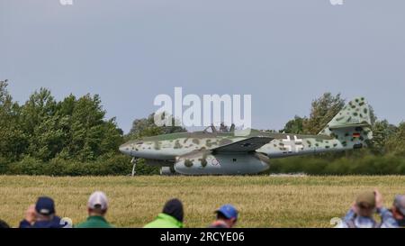 Un Messerschmitt me 262 è esposto al RIAT 2023 della RAF Fairford Foto Stock