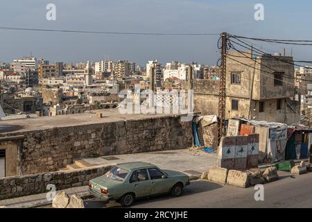 Vista di Tripoli, la seconda città più grande in Libano Foto Stock