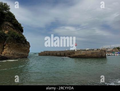 Biarritz Port de pêche Foto Stock