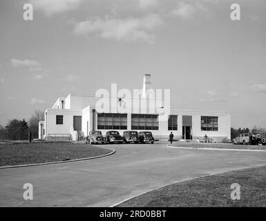 Esterno della scuola, Greenbelt, Maryland, USA, Arthur Rothstein, STATI UNITI Farm Security Administration, gennaio 1938 Foto Stock