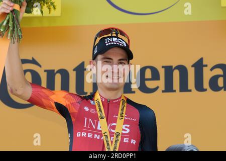 Carlos Rodriguez Spagna Ineos Grenadiers conquista la settima vittoria di tappa Foto Stock