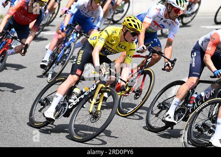 Jonas Vingegaard Danimarca Jumbo-Visma a metà tappa Foto Stock