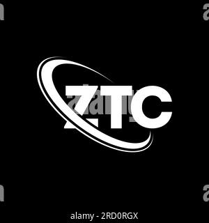 Logo ZTC. Lettera ZTC. Logo ZTC Letter. Iniziali logo ZTC con cerchio e monogramma maiuscolo. Tipografia ZTC per tecnologia, attività commerciali Illustrazione Vettoriale