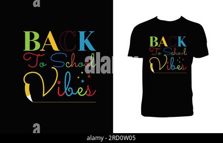 T Shirt Design Back to School Illustrazione Vettoriale