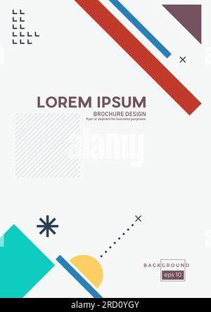 Sfondo geometrico moderno in stile minimalista. Sfondo vettoriale e illustrazione. Modello di design astratto per brochure, volantini, riviste, libri Illustrazione Vettoriale