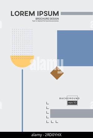 Sfondo geometrico moderno in stile minimalista. Sfondo vettoriale e illustrazione. Modello di design astratto per brochure, volantini, riviste, libri Illustrazione Vettoriale