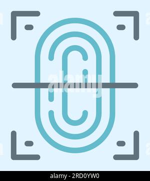 Immagine icona scansione impronta digitale. Illustrazione Vettoriale