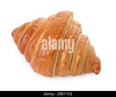 Delizioso croissant isolato su bianco. Pasta fresca Foto Stock