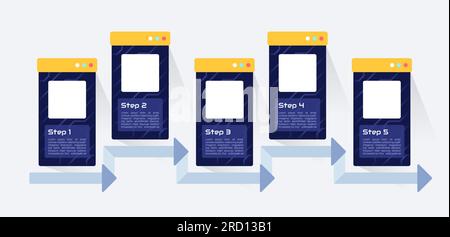 Modello di progettazione del grafico infografico di programmazione Illustrazione Vettoriale