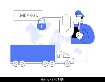 Illustrazione del vettore del concetto astratto di embargo. Illustrazione Vettoriale